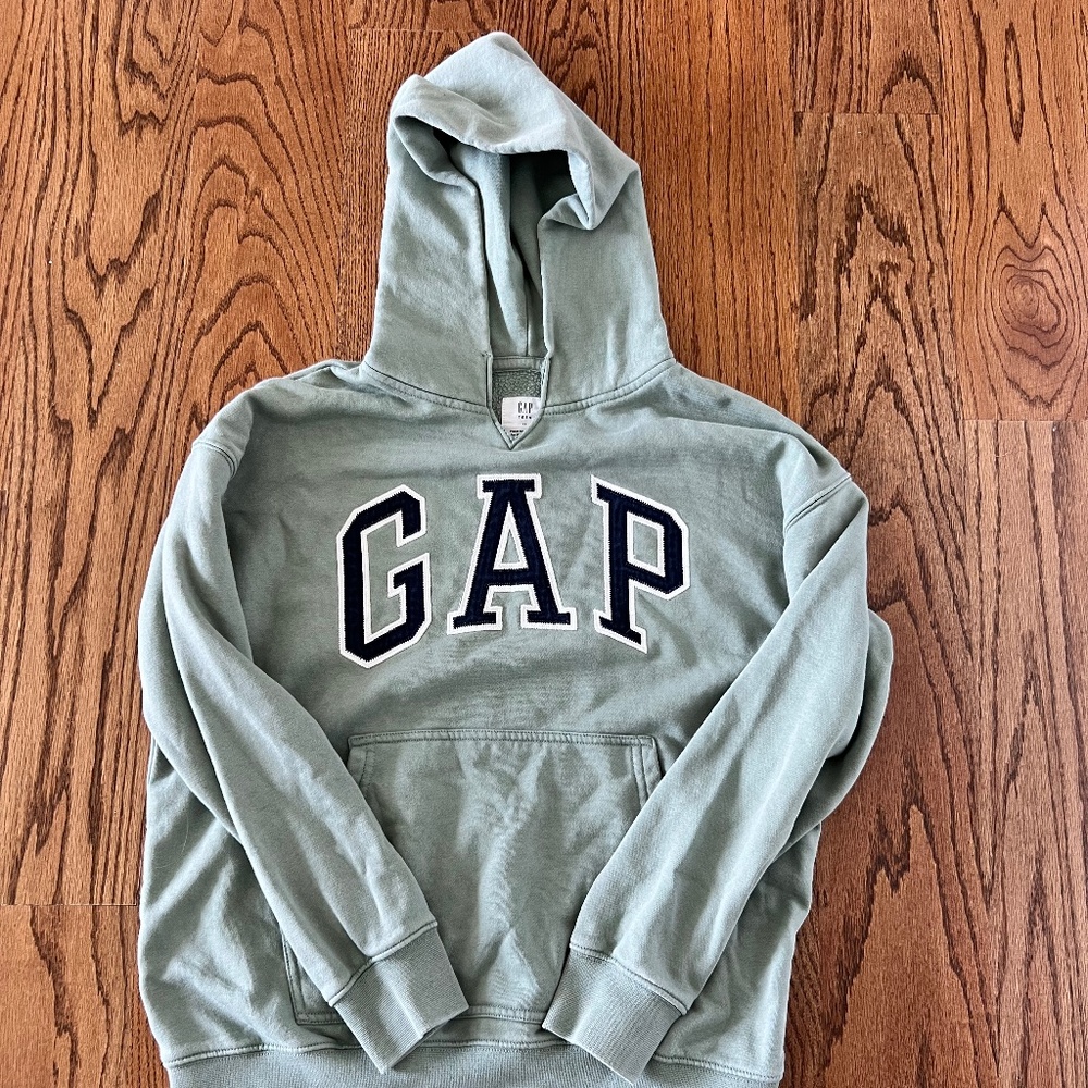 Gap green hooded sweatshirt, NWOT, teen 12